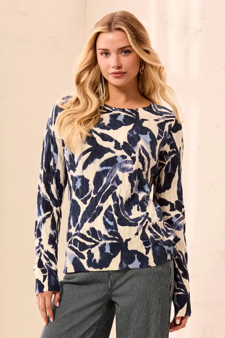 Tribal Tribal Long Sleeve Crewneck Sweater 2383O