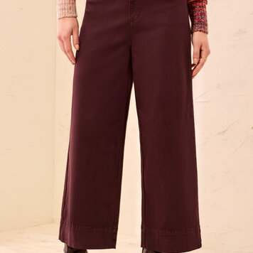 Tribal Tribal High Rise Fly Front Palazzo Pant W/ Double Button  2304O