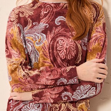 Tribal Tribal Long Sleeve Funnel Neck Sweater 2248O