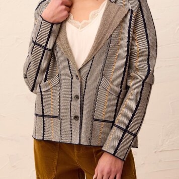 Tribal Tribal Long Sleeve Sweater Cardigan W/ Pockets 3136O