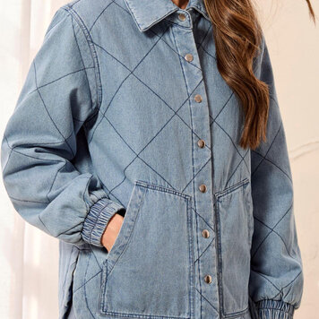 Tribal Tribal Denim Quilted Jacket 6242O