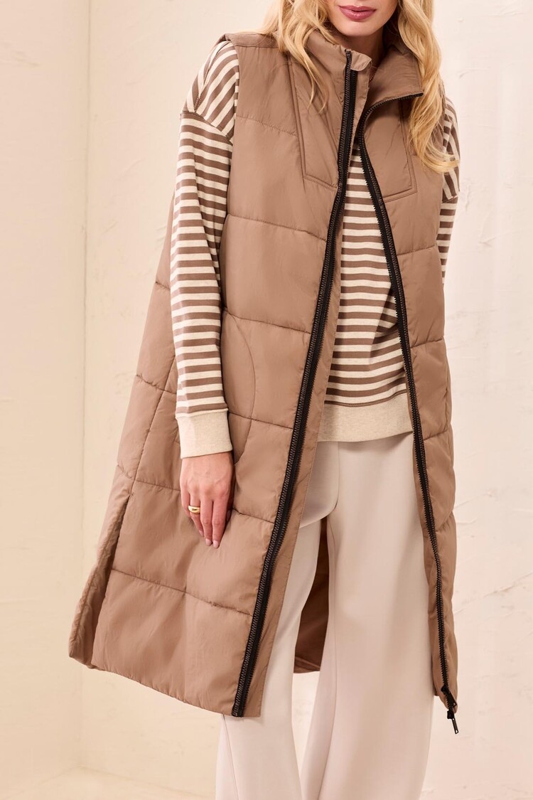 Tribal Tribal Zip Quilted Vest 2314O