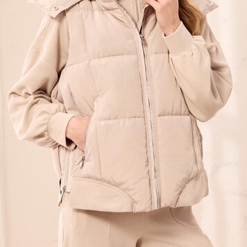 Tribal Tribal Quilted Vest with Removeable Hood 2247O