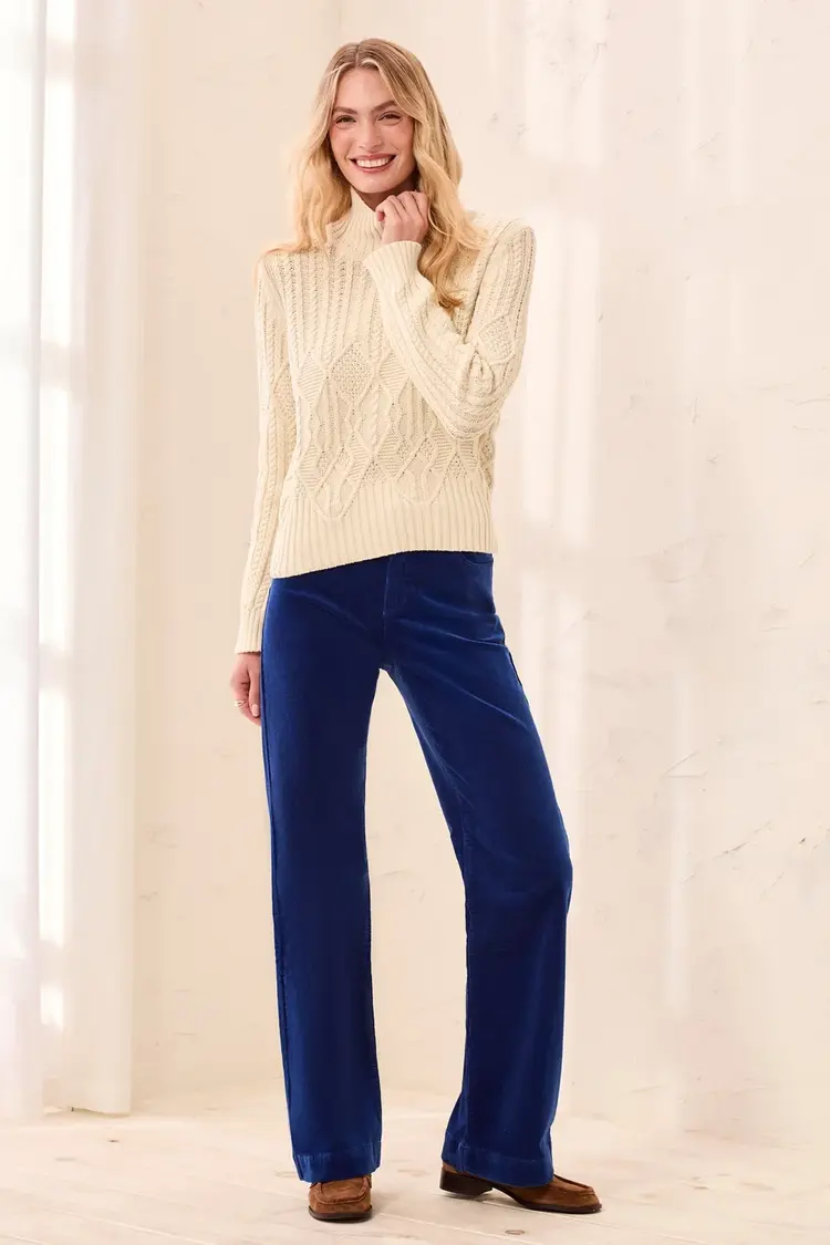 Tribal Tribal Mock Neck Sweater With Special Wash 6251O