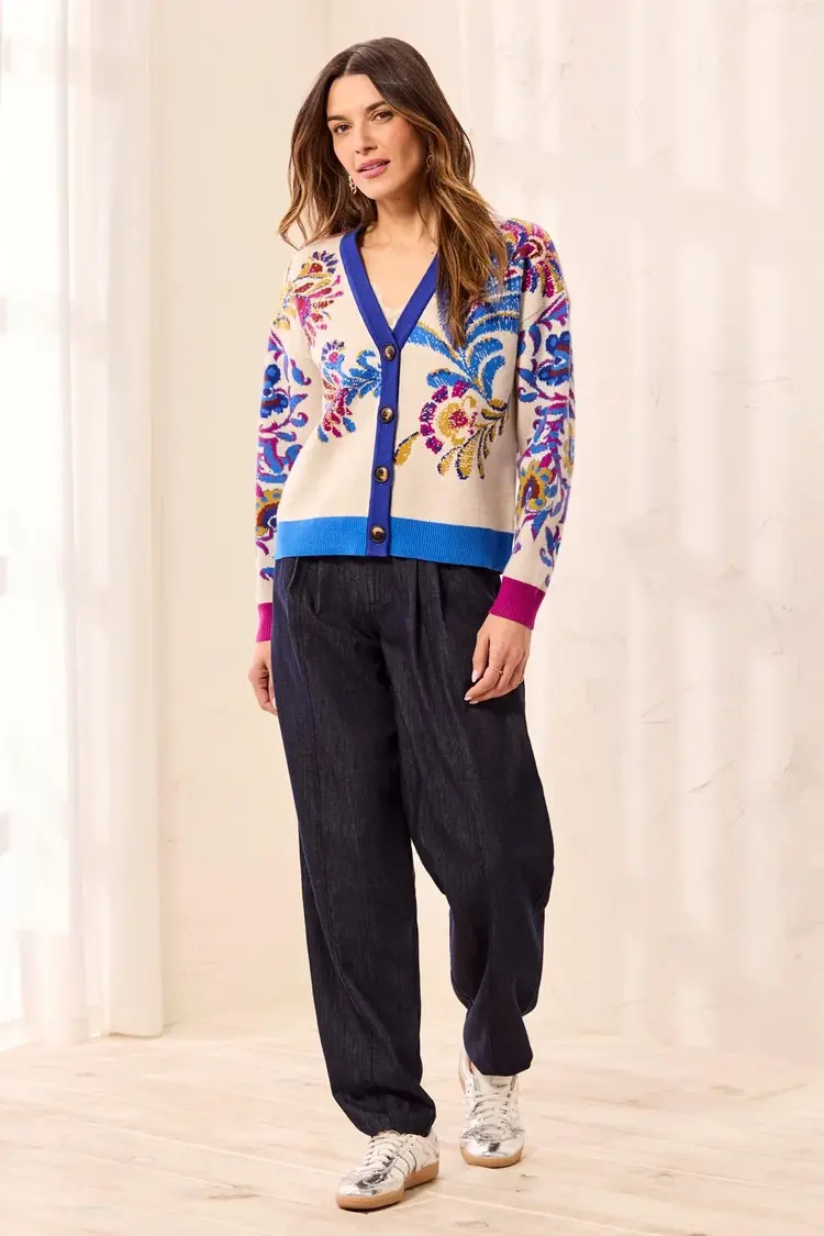 Tribal Tribal Wear 2 Ways Sweater Cardigan 6322O