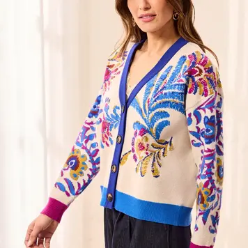 Tribal Tribal Wear 2 Ways Sweater Cardigan 6322O