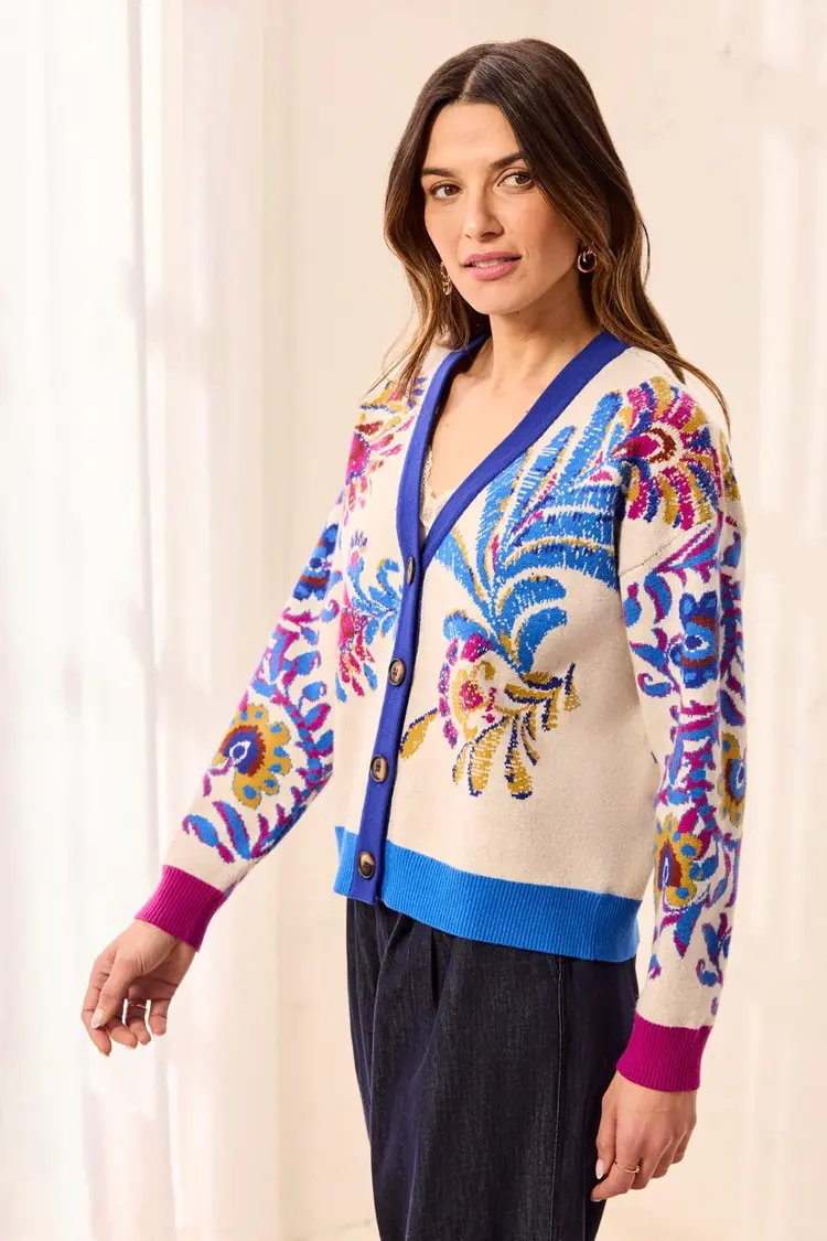 Tribal Tribal Wear 2 Ways Sweater Cardigan 6322O