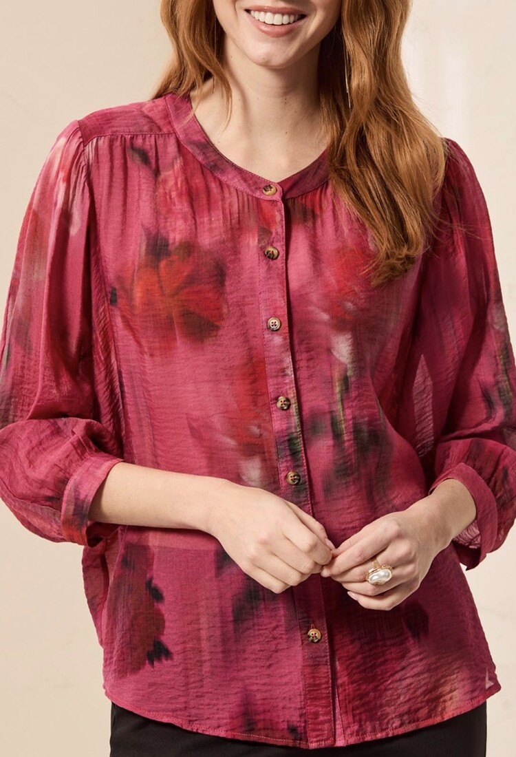 Tribal Tribal 5539O Dolman Sleeve Wide Blouse