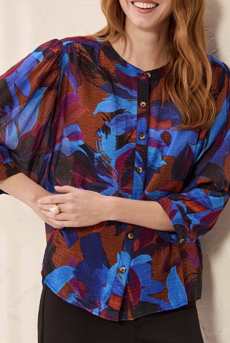 Tribal Tribal 5539O Dolman Sleeve Wide Blouse