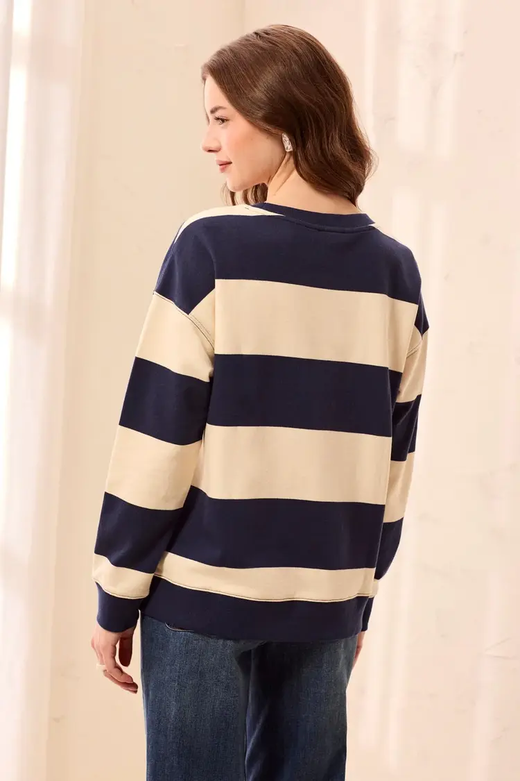 Tribal Tribal Long Sleeve Crew Neck Top With Combo 3275O