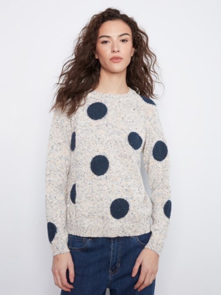 Charlie B Charlie B Long Sleeve Raglan Sweater C2039