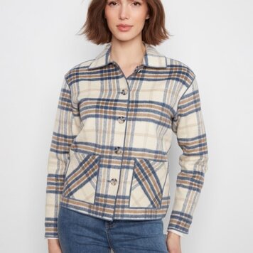 Charlie B Charlie B Reversible Plaid Jacket C6185Y