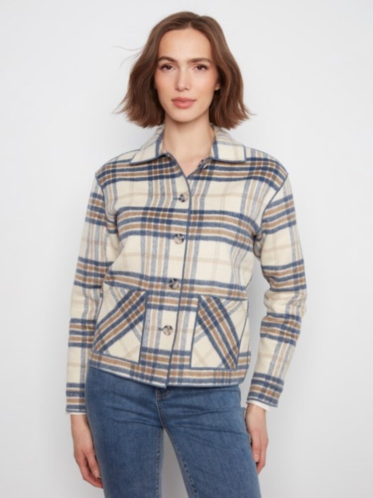 Charlie B Charlie B Reversible Plaid Jacket C6185Y