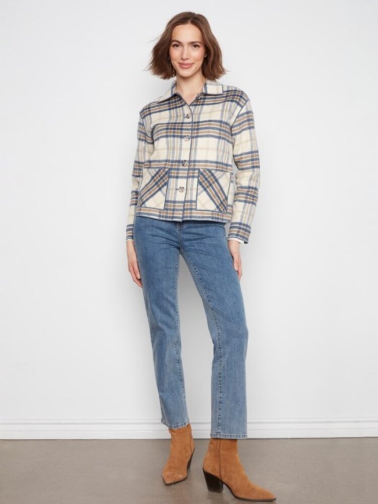 Charlie B Charlie B Reversible Plaid Jacket C6185Y