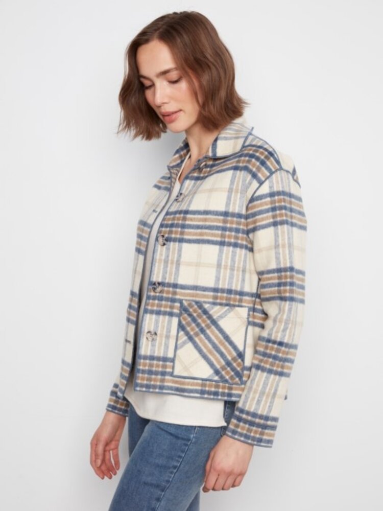 Charlie B Charlie B Reversible Plaid Jacket C6185Y