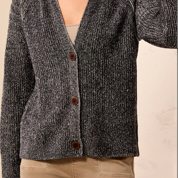 Tribal Tribal Long Sleeve Crew Neck Sweater Cardigan 3183O