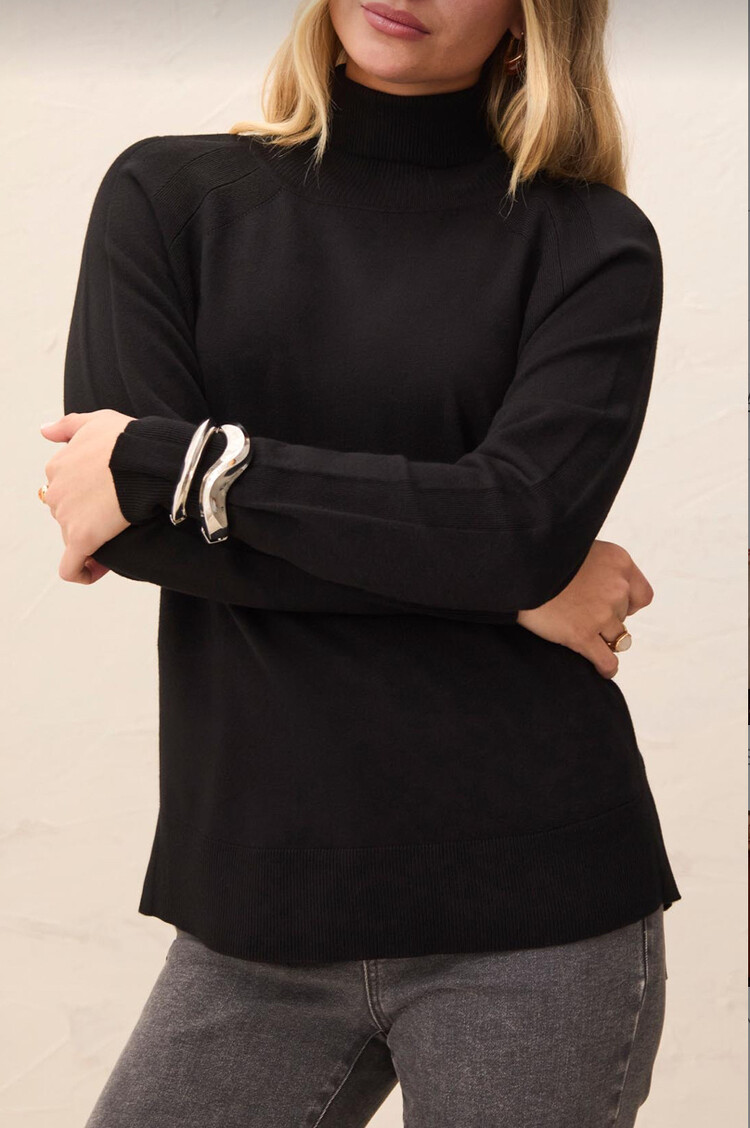 Tribal Tribal Long Sleeve Turtleneck Sweater 3210O