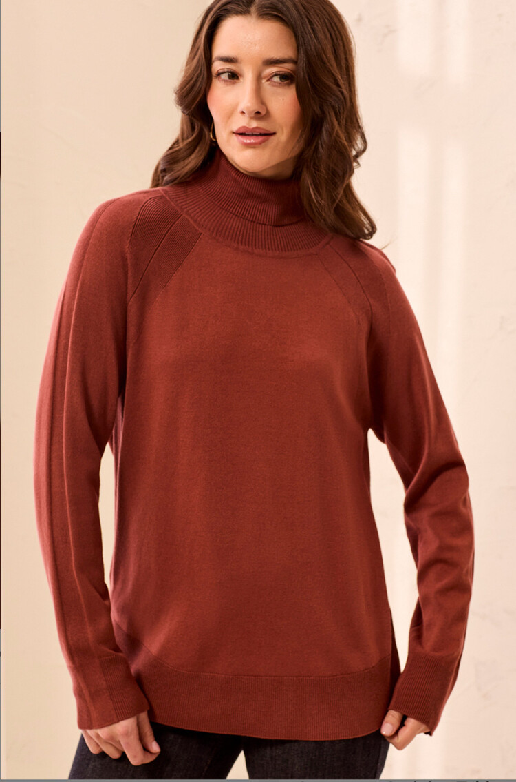 Tribal Tribal Long Sleeve Turtleneck Sweater 3210O