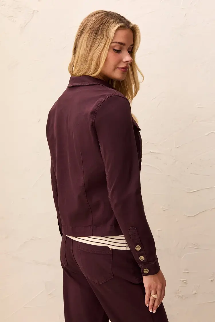 Tribal Tribal Long Sleeve Button Front Jacket With Horn Buttons 3159O