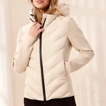 Tribal Tribal Long Sleeve Zip Front Puffer With Removable Hood 3172O