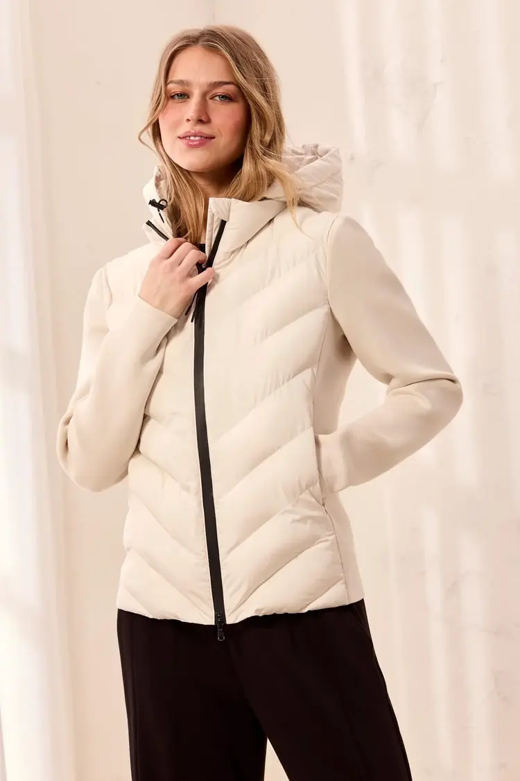 Tribal Tribal Long Sleeve Zip Front Puffer With Removable Hood 3172O