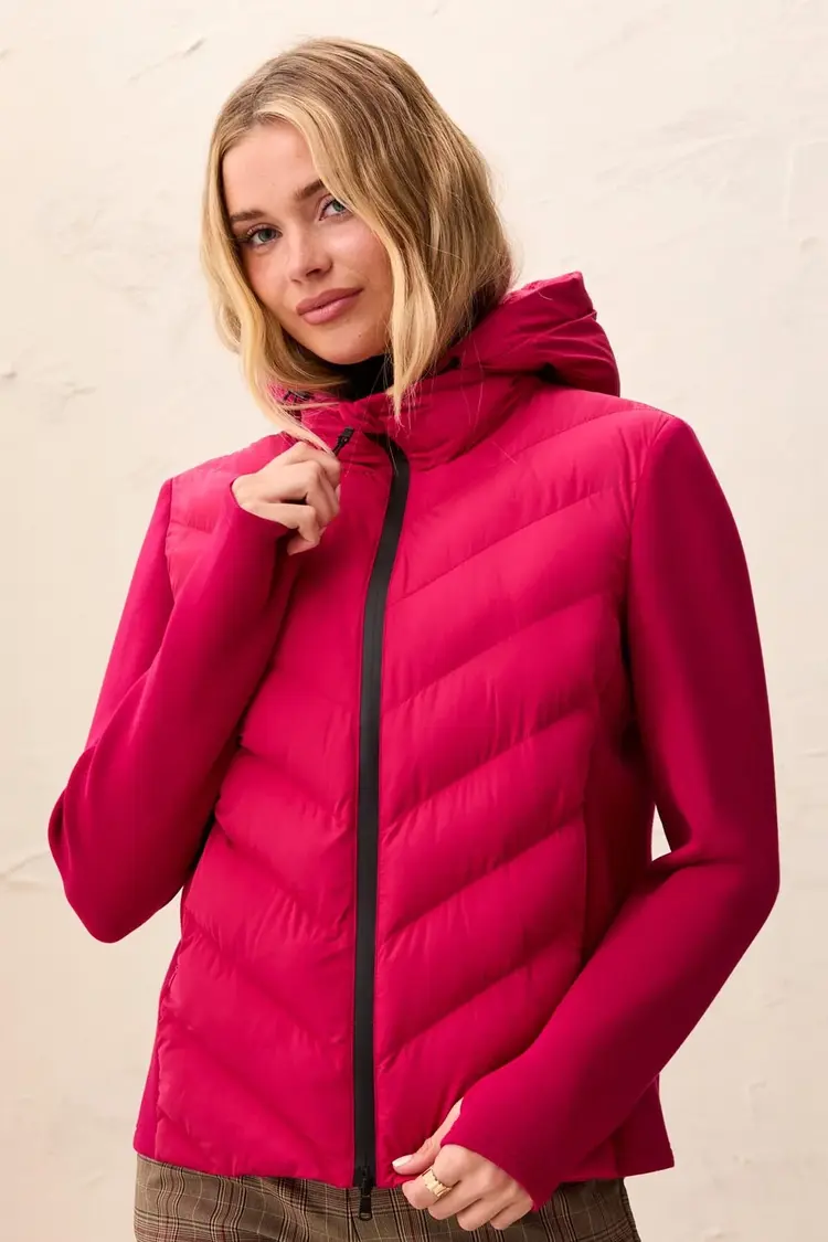 Tribal Tribal Long Sleeve Zip Front Puffer With Removable Hood 3172O