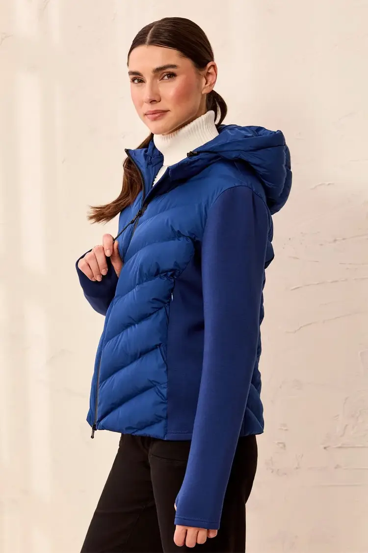Tribal Tribal Long Sleeve Zip Front Puffer With Removable Hood 3172O