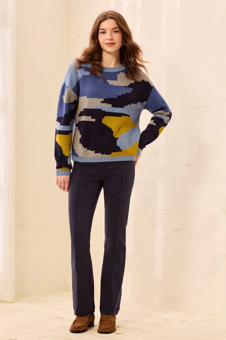 Tribal Tribal Long Sleeve Crew Neck Sweater 3263O
