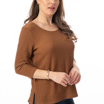 Bali Bali 3/4 Sleeve Round Neck Top 8989