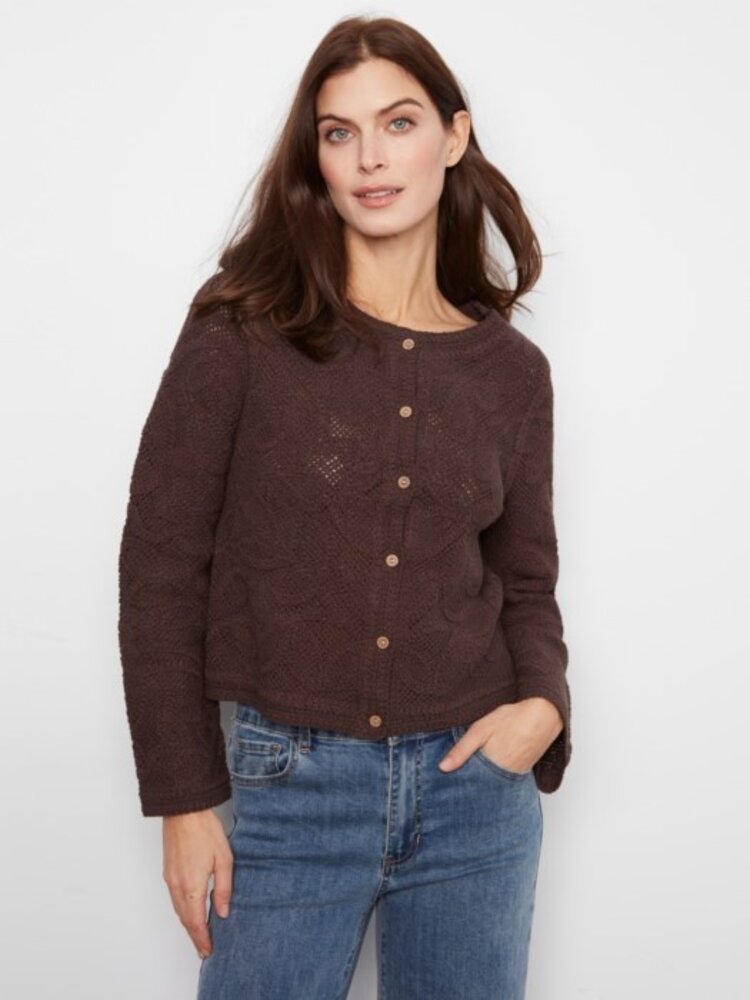 Charlie B Charlie B Cardigan Crochet Long Sleeve C2151