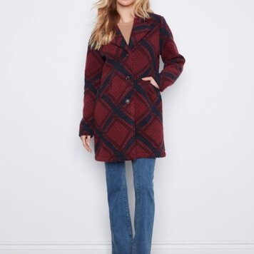 Charlie B Charlie B Plushy Knit Button Front Long Jacket With Pockets C6346R