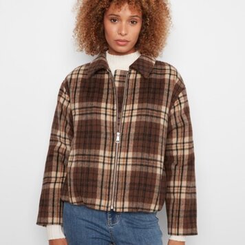 Charlie B Charlie B Bomber Jacket W/ Zipper Front C6444