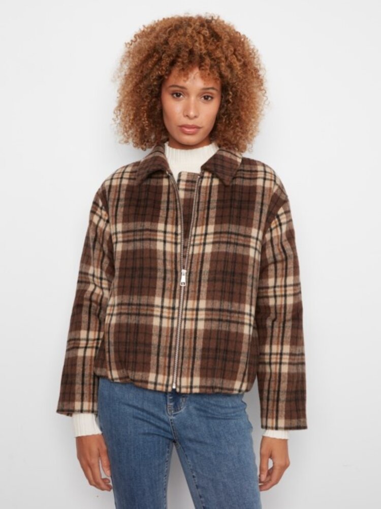 Charlie B Charlie B Bomber Jacket W/ Zipper Front C6444