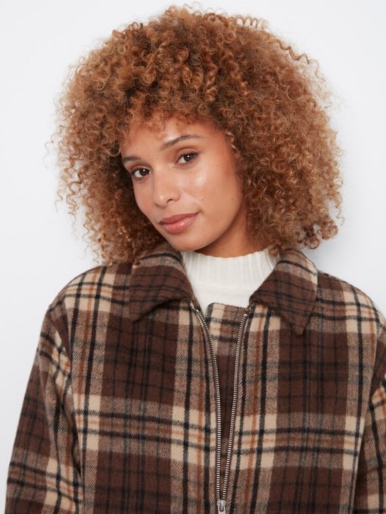 Charlie B Charlie B Bomber Jacket W/ Zipper Front C6444