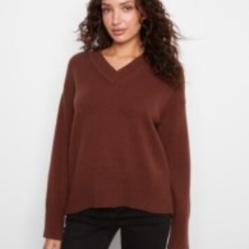 Charlie B Charlie B Long Sleeve Drop Shoulder Crew Neck Sweater C2127