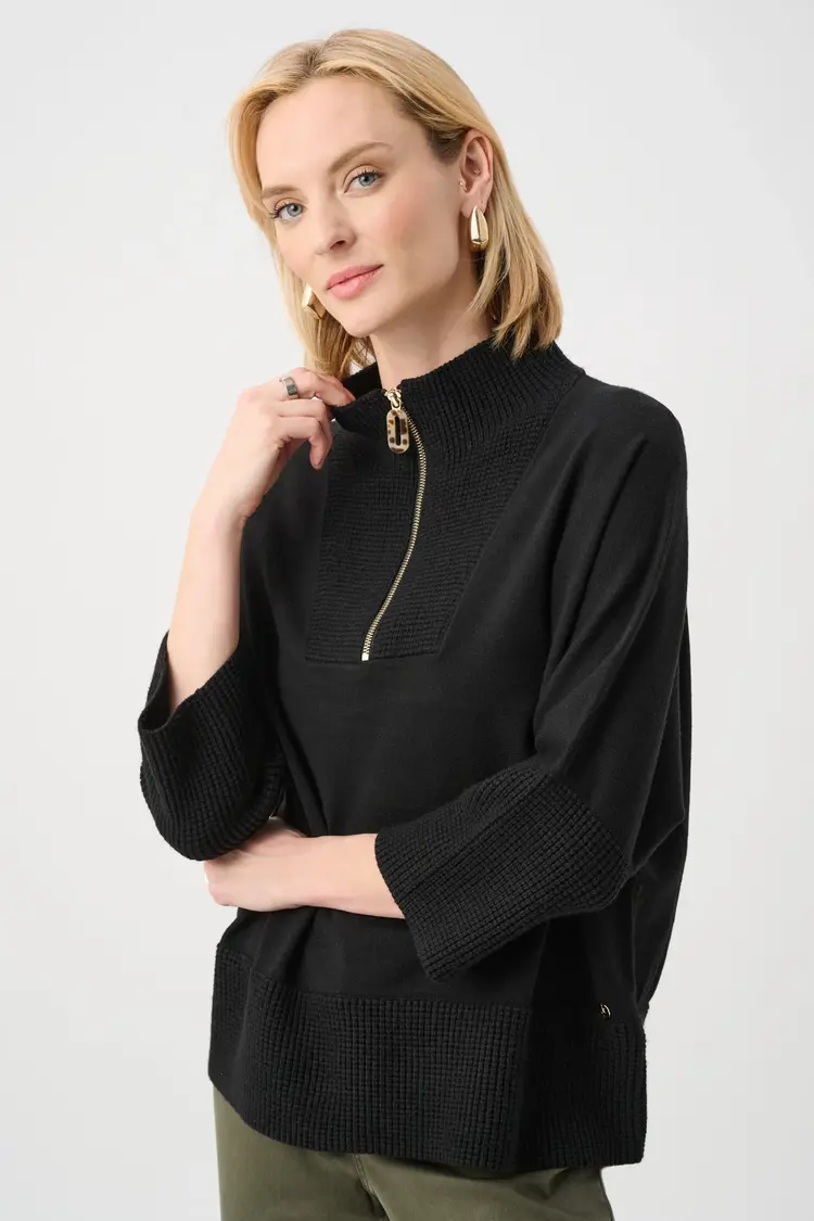 Joseph Ribkoff Joseph Ribkoff Brushed Viscose And Nylon Funnel-Neck Sweater 263937