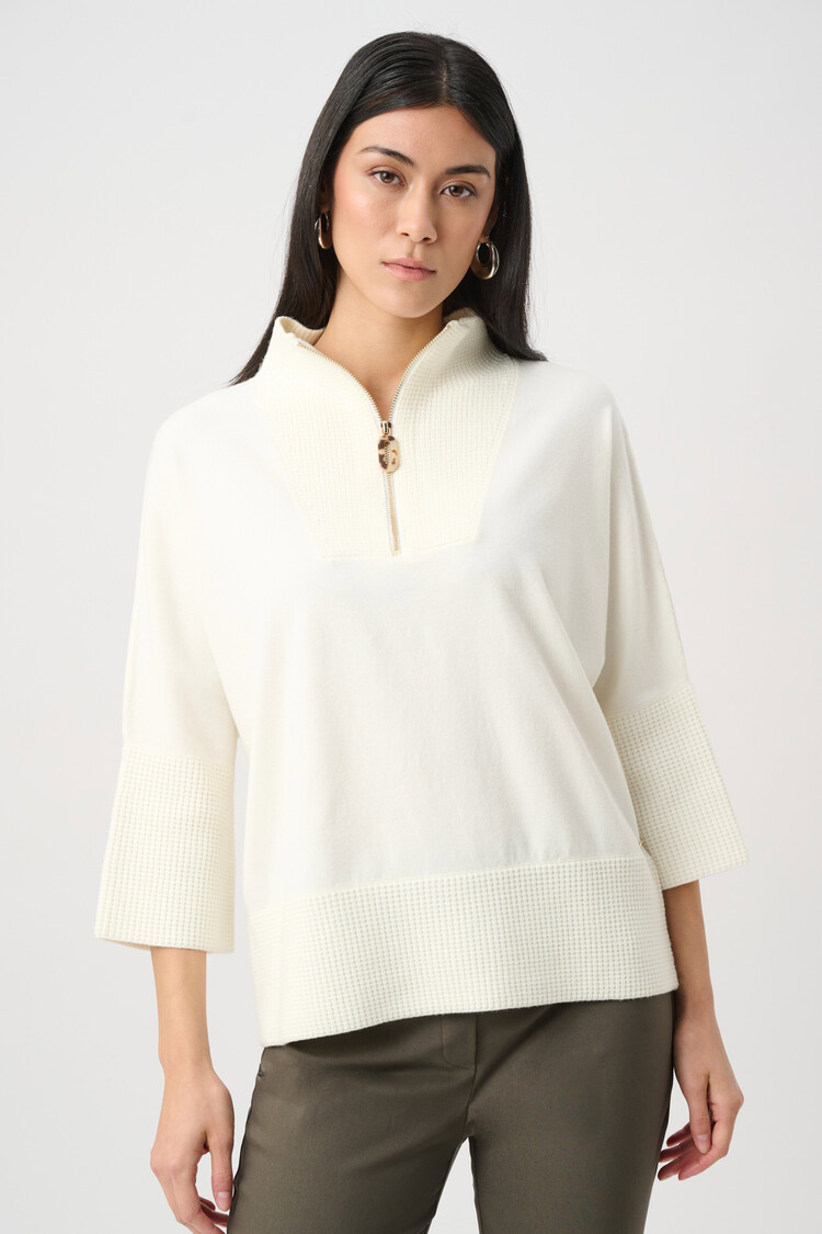 Joseph Ribkoff Joseph Ribkoff Brushed Viscose And Nylon Funnel-Neck Sweater 263937