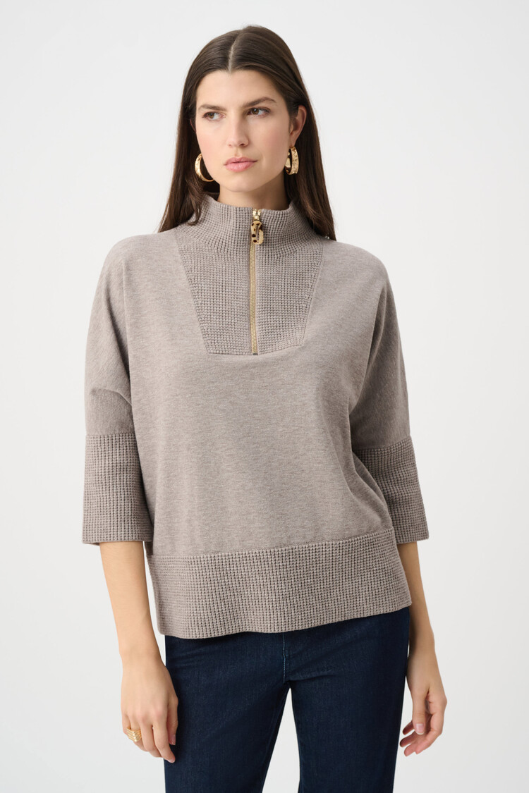 Joseph Ribkoff Joseph Ribkoff Brushed Viscose And Nylon Funnel-Neck Sweater 263937