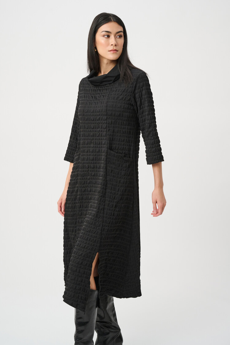 Joseph Ribkoff Joseph Ribkoff Bubble Jacquard Trapeze Dress With Memory Cowl 263132