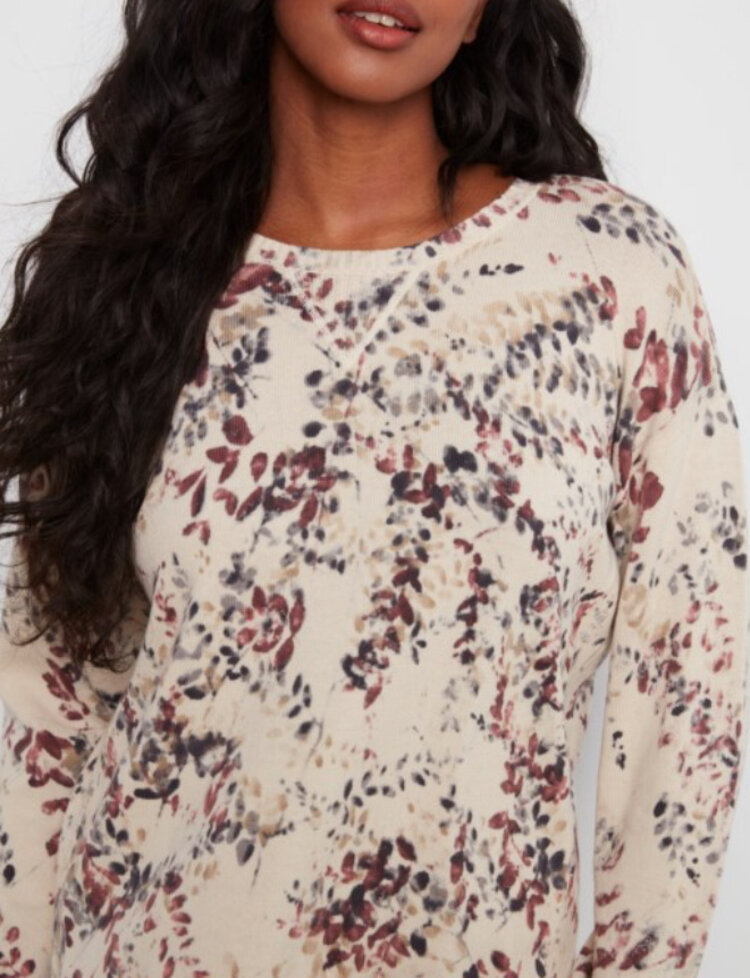 Charlie B Charlie Long Sleeve Crew Neck Printed On Reverse Sweater C2010