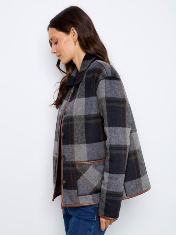 Charlie B Charlie B Reversible Plaid Jacket C6185Y