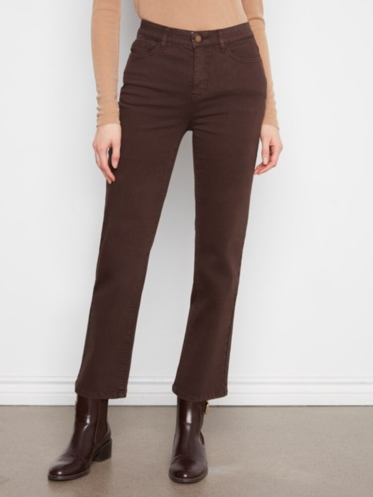Charlie B Charlie B Straight Leg Coloured Twill Pants With Elastic Inside Waist C5584