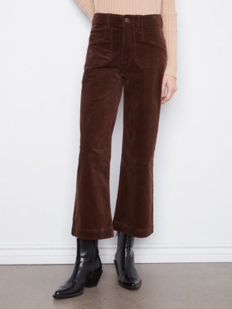 Charlie B Charlie B Cropped Wide Leg Corduroy Pants W/ Patch Pockets C5660RR