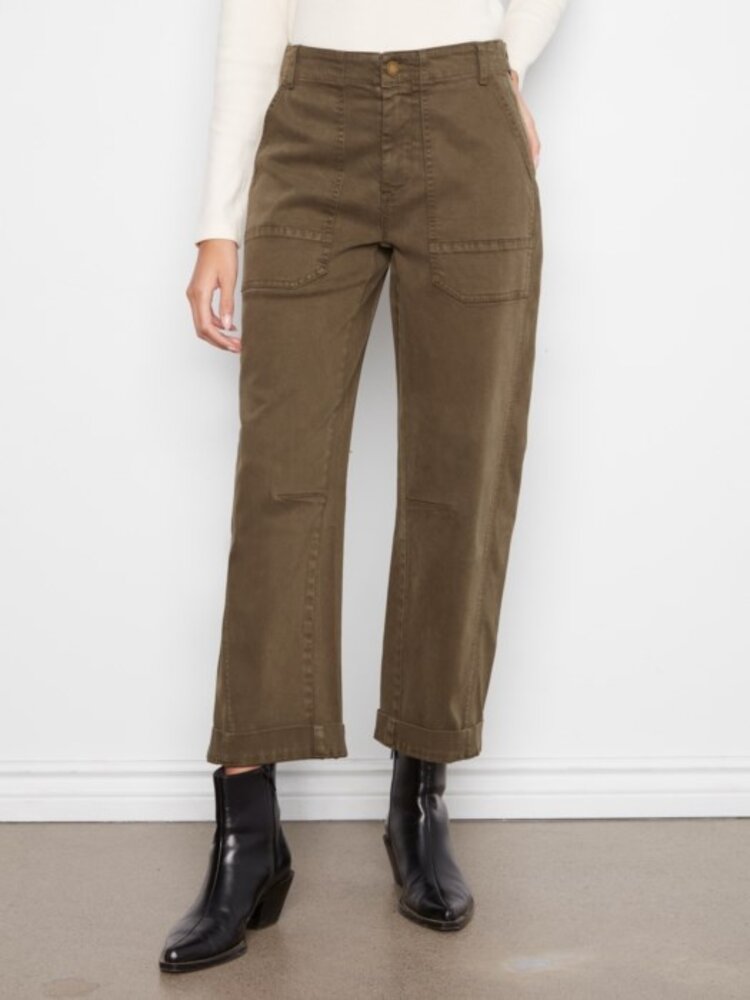 Charlie B Charlie B Smooth Twill Barrel Leg Pants C5812