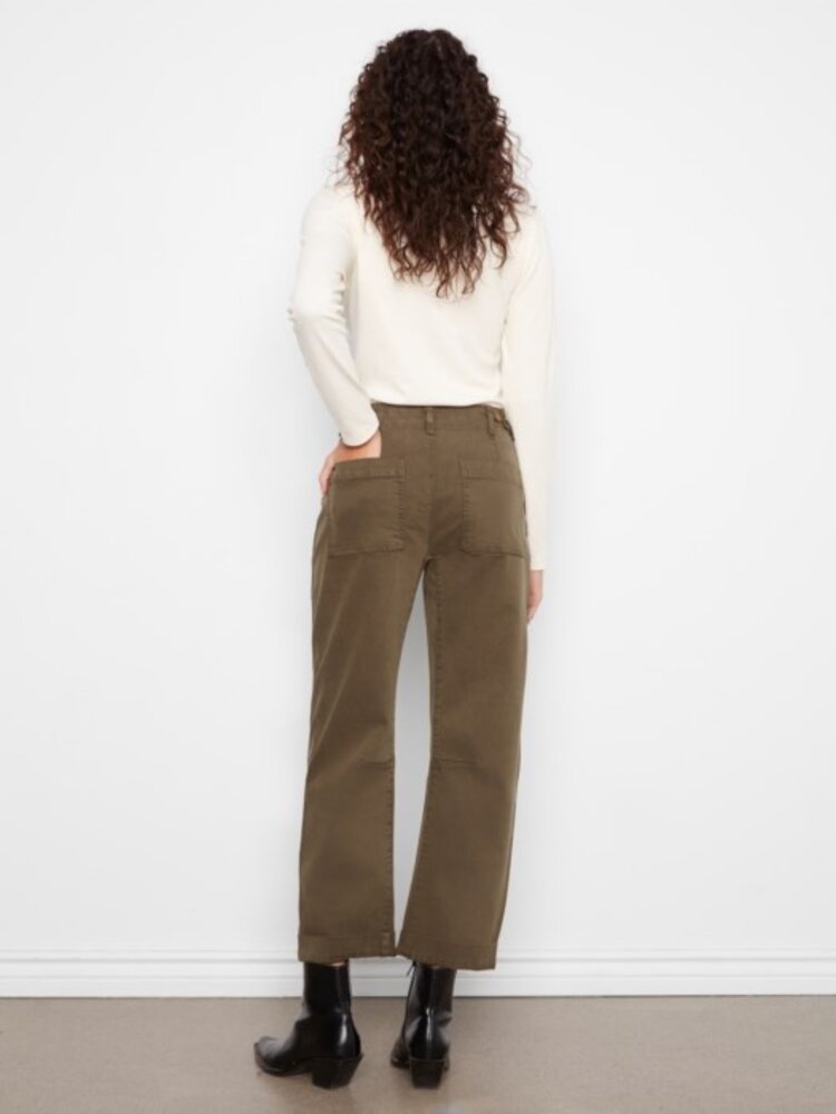 Charlie B Charlie B Smooth Twill Barrel Leg Pants C5812