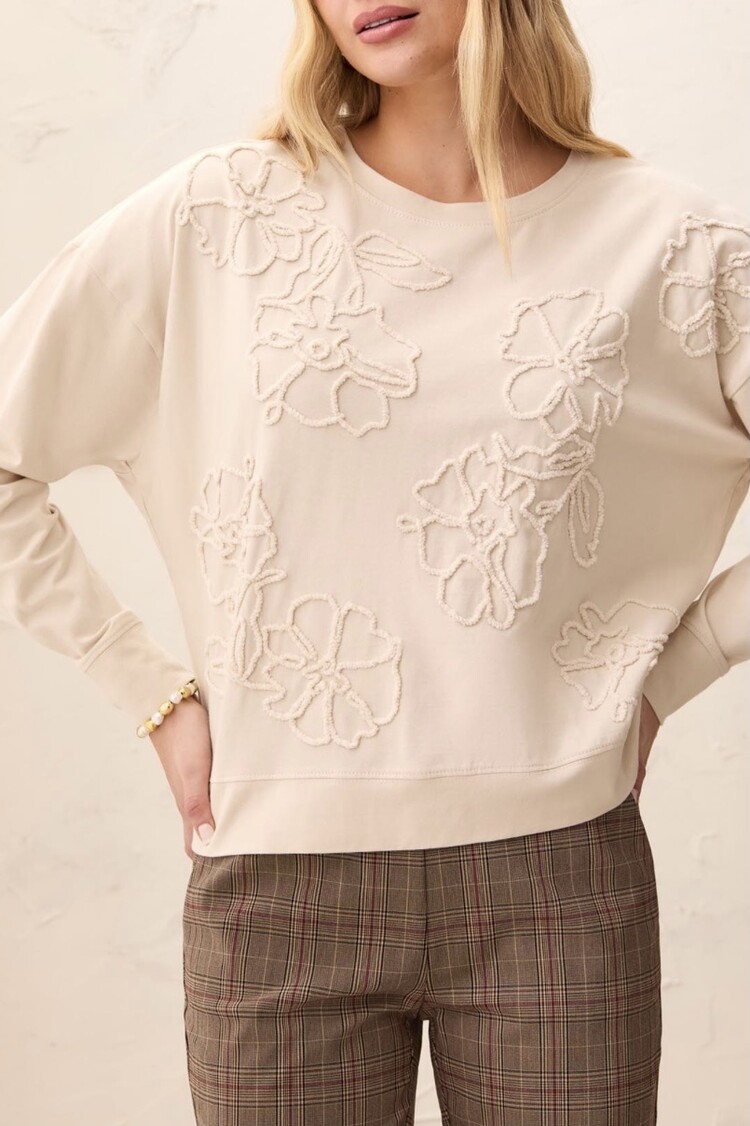 Tribal Tribal Long Sleeve Crew Neck Top 3156O