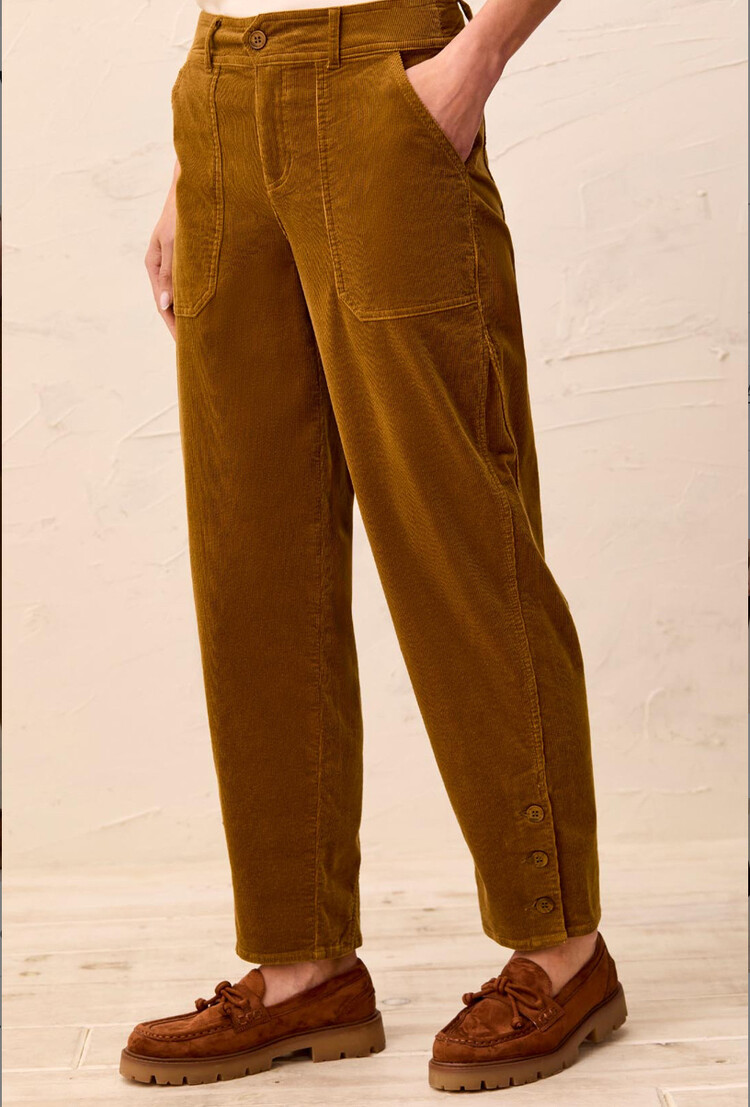 Tribal Tribal Front Fly Ankle Pant with Button 2323O
