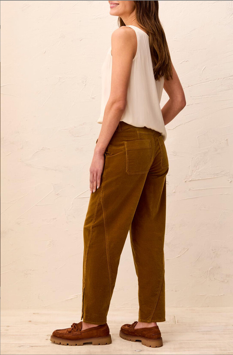Tribal Tribal Front Fly Ankle Pant with Button 2323O