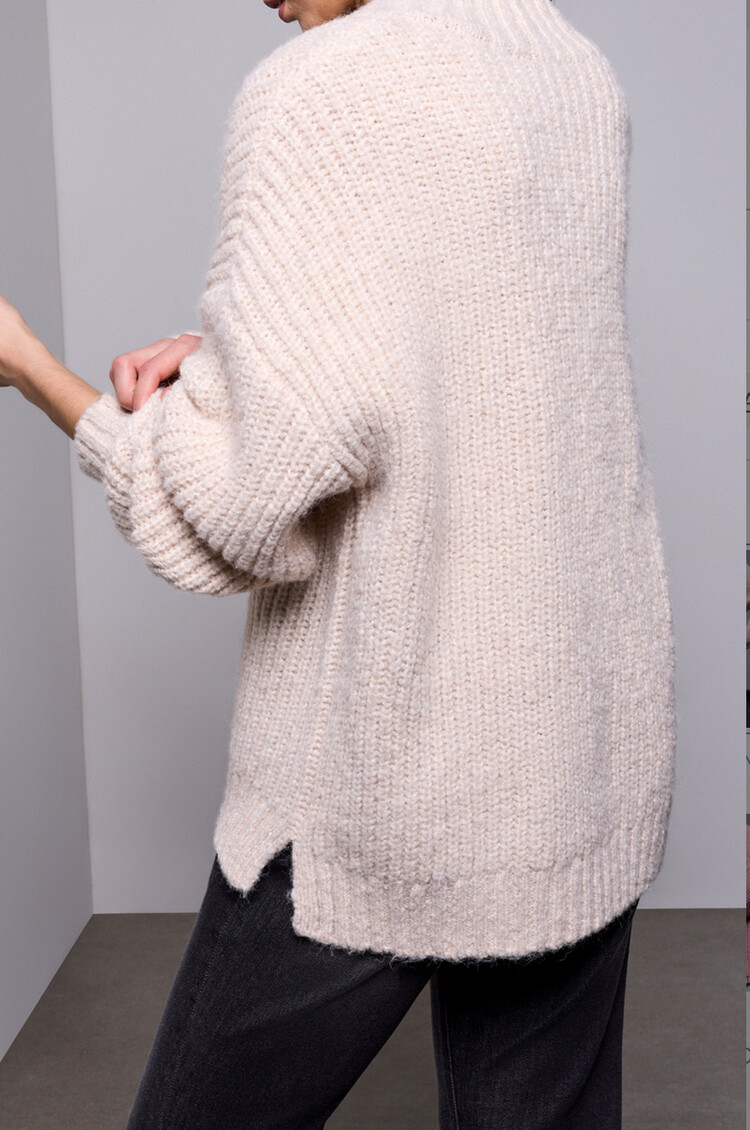 Tribal Tribal Oversize V-Neck Sweater 6262O