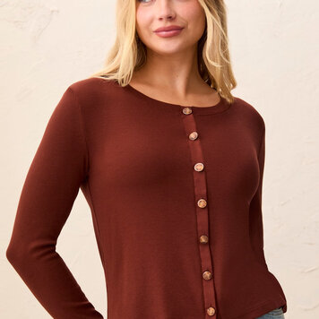 Tribal Tribal Wear 2 Ways Top/Cardigan With Fancy Buttons 6259O